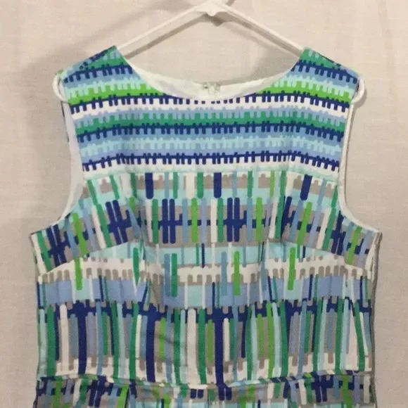 Sleeveless Abstract Design Dress A Line Style - Picture 2 of 6